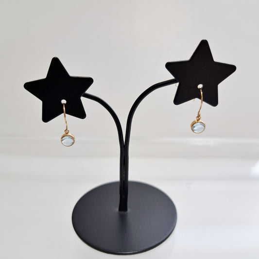 1品もの限定商品 レディース 日本製 ☆K10YG スカイブルートパーズピアス 日本の宝飾職人【MPC限定シークレットアイテム】