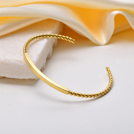 新商品 ステンレスブレスレット 18Kコーティング デザイン レディース アレルギー対応 高品質 ゴールド仕上げ 女性 人気 ギフト プレゼント