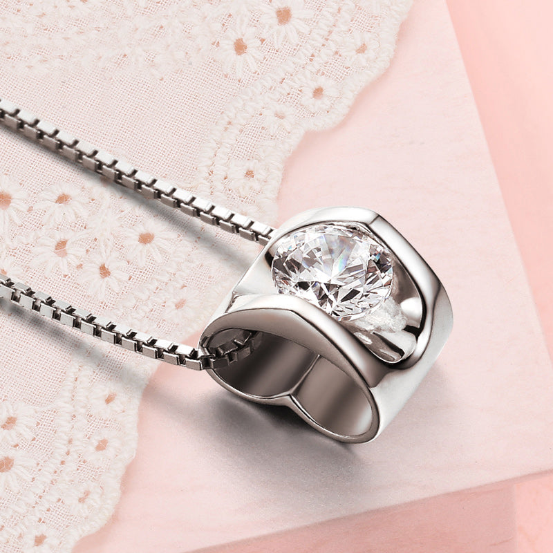 ネックレス レディース 大粒 立体 ハート ソリッド ネックレス 一粒 プラチナ仕上げ レディース ギフト プレゼント ネックレス レディース 大粒 立体 ハート ソリッド ネックレス 一粒 プラチナ仕上げ レディース ギフト プレゼント