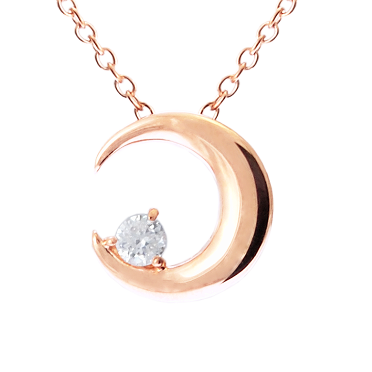 ダイヤモンド ムーン 月 ネックレス ダイヤモンド ムーン 月 ネックレス