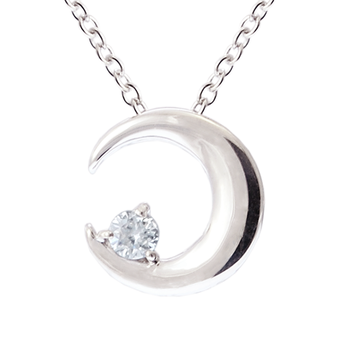 ダイヤモンド ムーン 月 ネックレス ダイヤモンド ムーン 月 ネックレス