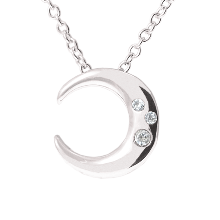 ダイヤモンド ムーン 月 ネックレス ダイヤモンド ムーン 月 ネックレス