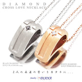Diamond cross heart pair necklace Diamond cross heart pair necklace