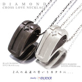 Diamond cross heart pair necklace Diamond cross heart pair necklace