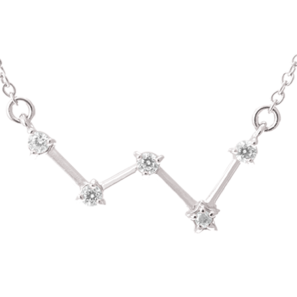 ダイヤモンド スター 星座 ネックレス カシオペア座 ダイヤモンド スター 星座 ネックレス カシオペア座