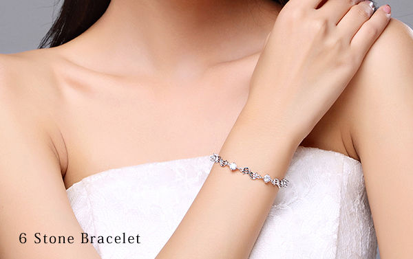 ブレスレット レディース 贅沢6粒 波型 一周 ブレスレット エタニティ プラチナ仕上げ 誕生日 ギフト プレゼント セール ブレスレット レディース 贅沢6粒 波型 一周 ブレスレット エタニティ プラチナ仕上げ 誕生日 ギフト プレゼント セール