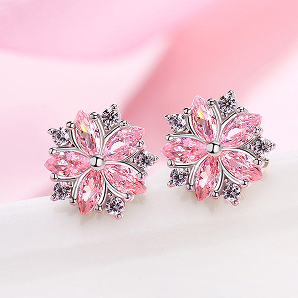 ピアス レディース 豪華 計2.25カラット さくら ピアス 桜 サクラ sakura プラチナ仕上げ ギフト プレゼント ピアス レディース 豪華 計2.25カラット さくら ピアス 桜 サクラ sakura プラチナ仕上げ ギフト プレゼント