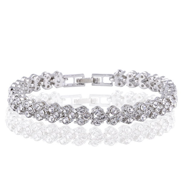 ブレスレット レディース 計5カラット G Jewelry 最高峰 マリア ハート ブレスレット エタニティ プラチナ仕上げ 誕生日 ギフト プレゼント ブレスレット レディース 計5カラット G Jewelry 最高峰 マリア ハート ブレスレット エタニティ プラチナ仕上げ 誕生日 ギフト プレゼント