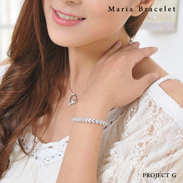 ブレスレット レディース 計5カラット G Jewelry 最高峰 マリア ハート ブレスレット エタニティ プラチナ仕上げ 誕生日 ギフト プレゼント ブレスレット レディース 計5カラット G Jewelry 最高峰 マリア ハート ブレスレット エタニティ プラチナ仕上げ 誕生日 ギフト プレゼント