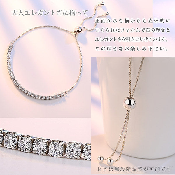 ブレスレット レディース 計3.1カラット テニス ブレスレット エタニティ プラチナ仕上げ 誕生日 ギフト プレゼント セール ブレスレット レディース 計3.1カラット テニス ブレスレット エタニティ プラチナ仕上げ 誕生日 ギフト プレゼント セール