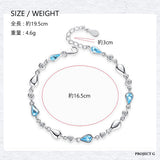 ブレスレット レディース ブルー 豪華13粒 シルバー925 プラチナ仕上げ ギフト 彼女 嫁 娘 母 女性 誕生日プレゼント ブレスレット レディース ブルー 豪華13粒 シルバー925 プラチナ仕上げ ギフト 彼女 嫁 娘 母 女性 誕生日プレゼント