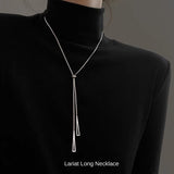 ロングネックレス レディース シンプル チェーン ラリエット 三角 カジュアル シルバー ゴールド レディース ギフト プレゼント ロングネックレス レディース シンプル チェーン ラリエット 三角 カジュアル シルバー ゴールド レディース ギフト プレゼント