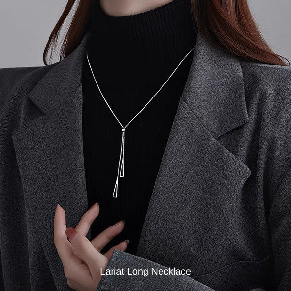 ロングネックレス レディース シンプル チェーン ラリエット 三角 カジュアル シルバー ゴールド レディース ギフト プレゼント ロングネックレス レディース シンプル チェーン ラリエット 三角 カジュアル シルバー ゴールド レディース ギフト プレゼント