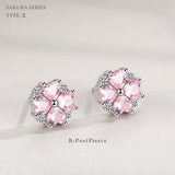 ネックレス レディース 豪華 計1.7カラット さくらシリーズ タイプ2 ネックレス ピアス 指輪 ブレスレット 桜 サクラ プラチナ仕上げ レディース ギフト プレゼント ネックレス レディース 豪華 計1.7カラット さくらシリーズ タイプ2 ネックレス ピアス 指輪 ブレスレット 桜 サクラ プラチナ仕上げ レディース ギフト プレゼント