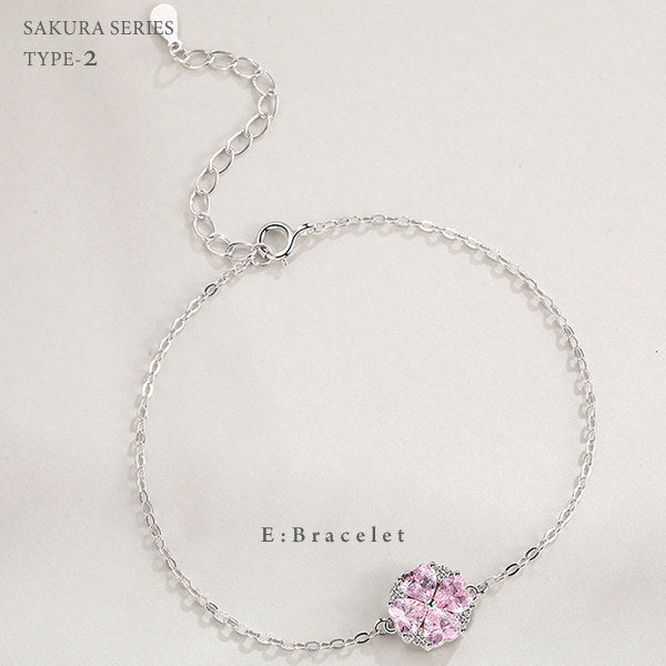 ネックレス レディース 豪華 計1.7カラット さくらシリーズ タイプ2 ネックレス ピアス 指輪 ブレスレット 桜 サクラ プラチナ仕上げ レディース ギフト プレゼント ネックレス レディース 豪華 計1.7カラット さくらシリーズ タイプ2 ネックレス ピアス 指輪 ブレスレット 桜 サクラ プラチナ仕上げ レディース ギフト プレゼント