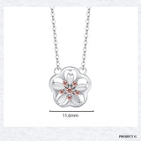 ネックレス レディース 桜 さくら 可愛い 豪華 回転する 0.55カラット ネックレス プラチナド仕上げ レディース ギフト プレゼント ネックレス レディース 桜 さくら 可愛い 豪華 回転する 0.55カラット ネックレス プラチナド仕上げ レディース ギフト プレゼント