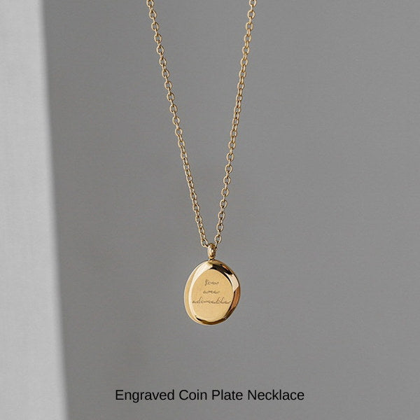 新商品 コインネックレス レディース プレート彫刻 不規則 ステンレス ゴールド ワンポイント カジュアル レディース ギフト プレゼント 新商品 コインネックレス レディース プレート彫刻 不規則 ステンレス ゴールド ワンポイント カジュアル レディース ギフト プレゼント