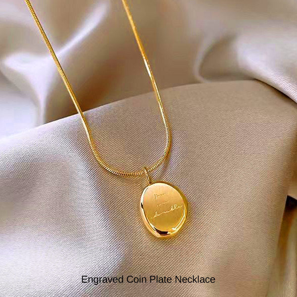 新商品 コインネックレス レディース プレート彫刻 不規則 ステンレス ゴールド ワンポイント カジュアル レディース ギフト プレゼント 新商品 コインネックレス レディース プレート彫刻 不規則 ステンレス ゴールド ワンポイント カジュアル レディース ギフト プレゼント