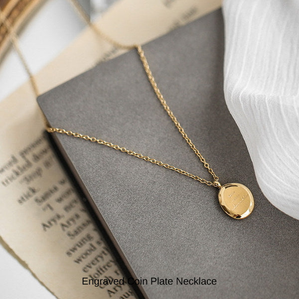 新商品 コインネックレス レディース プレート彫刻 不規則 ステンレス ゴールド ワンポイント カジュアル レディース ギフト プレゼント 新商品 コインネックレス レディース プレート彫刻 不規則 ステンレス ゴールド ワンポイント カジュアル レディース ギフト プレゼント
