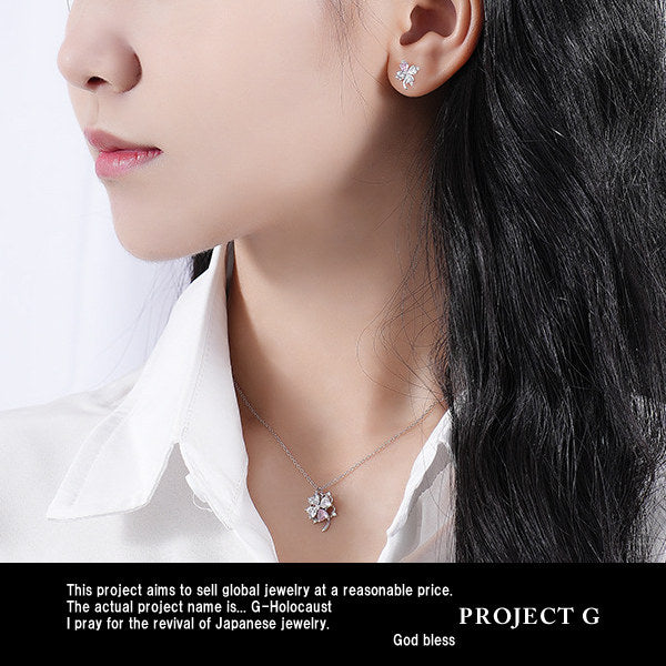 ネックレス レディース 4つ葉のクローバー 可愛い 豪華 回る 1.2カラット ネックレス ピアス イヤリング プラチナ仕上げ レディース ギフト プレゼント ネックレス レディース 4つ葉のクローバー 可愛い 豪華 回る 1.2カラット ネックレス ピアス イヤリング プラチナ仕上げ レディース ギフト プレゼント