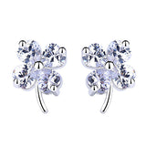 ネックレス レディース 4つ葉のクローバー 可愛い 豪華 回る 1.2カラット ネックレス ピアス イヤリング プラチナ仕上げ レディース ギフト プレゼント ネックレス レディース 4つ葉のクローバー 可愛い 豪華 回る 1.2カラット ネックレス ピアス イヤリング プラチナ仕上げ レディース ギフト プレゼント