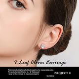 ネックレス レディース 4つ葉のクローバー 可愛い 豪華 回る 1.2カラット ネックレス ピアス イヤリング プラチナ仕上げ レディース ギフト プレゼント ネックレス レディース 4つ葉のクローバー 可愛い 豪華 回る 1.2カラット ネックレス ピアス イヤリング プラチナ仕上げ レディース ギフト プレゼント