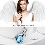 ネックレス レディース ウォータードロップ エンジェルターコイズ 可愛く エレガント ネックレス アクアマリーン 清楚 プラチナ仕上げ レディース ギフト プレゼント ネックレス レディース ウォータードロップ エンジェルターコイズ 可愛く エレガント ネックレス アクアマリーン 清楚 プラチナ仕上げ レディース ギフト プレゼント