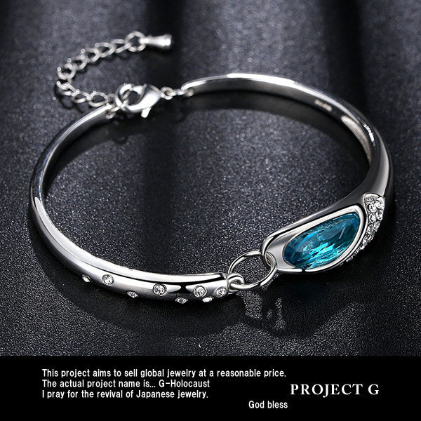 New Arrival: Women's Waterdrop Angel Turquoise Bracelet. Cute and Elegant Aquamarine Bracelet with Platinum Finish. A Perfect Gift. New Arrival: Women's Waterdrop Angel Turquoise Bracelet. Cute and Elegant Aquamarine Bracelet with Platinum Finish. A Perfect Gift.