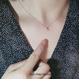 New product necklace for women, water drop, angel turquoise, cute and elegant necklace, aquamarine, cool-looking, platinum finish, for women, gift, present New product necklace for women, water drop, angel turquoise, cute and elegant necklace, aquamarine, cool-looking, platinum finish, for women, gift, present