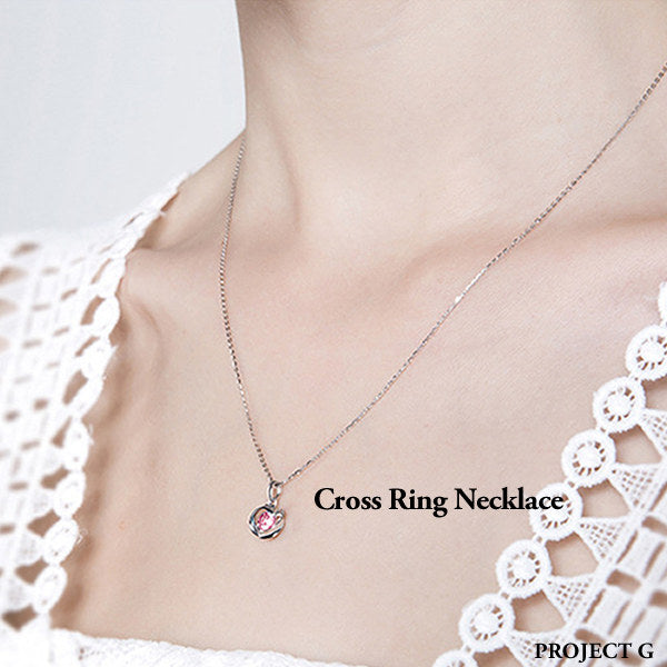 ネックレス レディース 大粒 クロスリング 一粒 ネックレス プラチナ仕上げ レディース 誕生日 ギフト プレゼント ネックレス レディース 大粒 クロスリング 一粒 ネックレス プラチナ仕上げ レディース 誕生日 ギフト プレゼント