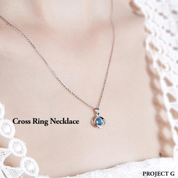ネックレス レディース 大粒 クロスリング 一粒 ネックレス プラチナ仕上げ レディース 誕生日 ギフト プレゼント ネックレス レディース 大粒 クロスリング 一粒 ネックレス プラチナ仕上げ レディース 誕生日 ギフト プレゼント