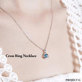 ネックレス レディース 大粒 クロスリング 一粒 ネックレス プラチナ仕上げ レディース 誕生日 ギフト プレゼント ネックレス レディース 大粒 クロスリング 一粒 ネックレス プラチナ仕上げ レディース 誕生日 ギフト プレゼント