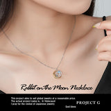 ネックレス レディース うさぎ 月の上の兎 ウサギ 可愛い ネックレス ムーンストーン プラチナ仕上げ レディース ギフト プレゼント ネックレス レディース うさぎ 月の上の兎 ウサギ 可愛い ネックレス ムーンストーン プラチナ仕上げ レディース ギフト プレゼント