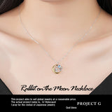 ネックレス レディース うさぎ 月の上の兎 ウサギ 可愛い ネックレス ムーンストーン プラチナ仕上げ レディース ギフト プレゼント ネックレス レディース うさぎ 月の上の兎 ウサギ 可愛い ネックレス ムーンストーン プラチナ仕上げ レディース ギフト プレゼント