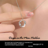 ネックレス レディース 竜 月と遊ぶ辰 龍 可愛い ネックレス ムーンストーン プラチナ仕上げ レディース ギフト プレゼント ネックレス レディース 竜 月と遊ぶ辰 龍 可愛い ネックレス ムーンストーン プラチナ仕上げ レディース ギフト プレゼント