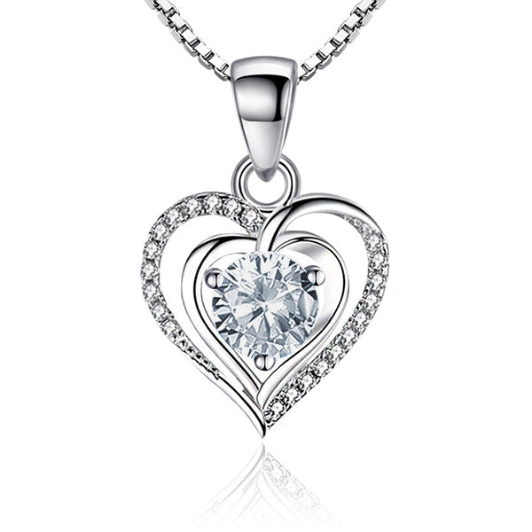 ネックレス レディース ダブル オープンハート ハート ネックレス プラチナ仕上げ レディース ギフト プレゼント ネックレス レディース ダブル オープンハート ハート ネックレス プラチナ仕上げ レディース ギフト プレゼント