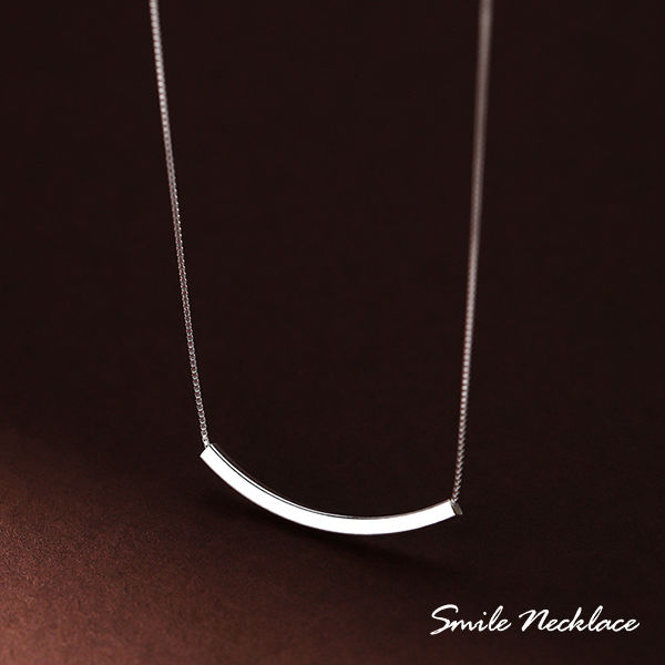 ネックレス レディース シンプル スマイル パイプ カジュアル おしゃれ プラチナ仕上げ レディース ギフト プレゼント ネックレス レディース シンプル スマイル パイプ カジュアル おしゃれ プラチナ仕上げ レディース ギフト プレゼント