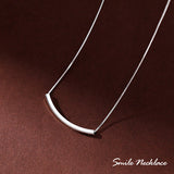 ネックレス レディース シンプル スマイル パイプ カジュアル おしゃれ プラチナ仕上げ レディース ギフト プレゼント ネックレス レディース シンプル スマイル パイプ カジュアル おしゃれ プラチナ仕上げ レディース ギフト プレゼント