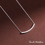 ネックレス レディース シンプル スマイル パイプ カジュアル おしゃれ プラチナ仕上げ レディース ギフト プレゼント ネックレス レディース シンプル スマイル パイプ カジュアル おしゃれ プラチナ仕上げ レディース ギフト プレゼント