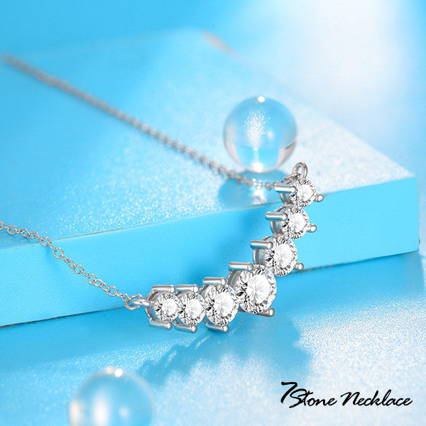 新商品 ネックレス レディース セブンストーン 7連粒  誕生石 プラチナ仕上げ レディース 女性 人気 ギフト プレゼント 新商品 ネックレス レディース セブンストーン 7連粒  誕生石 プラチナ仕上げ レディース 女性 人気 ギフト プレゼント
