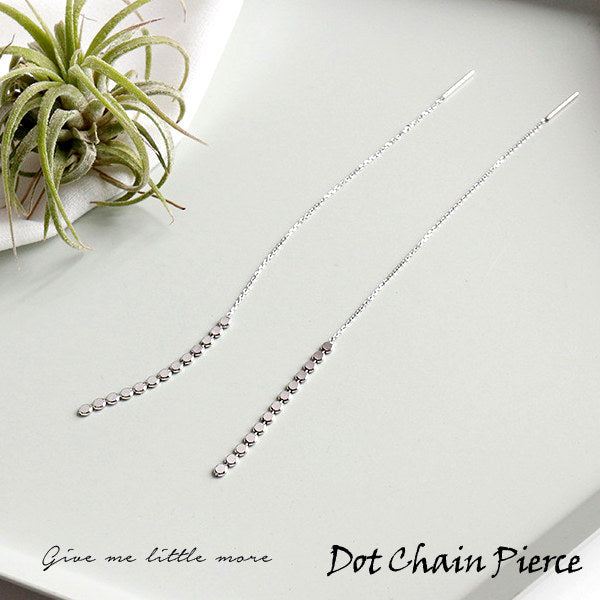 ドット チェーンピアス レディース アメリカンピアス シンプル プラチナ 仕上げ ギフト プレゼント ドット チェーンピアス レディース アメリカンピアス シンプル プラチナ 仕上げ ギフト プレゼント