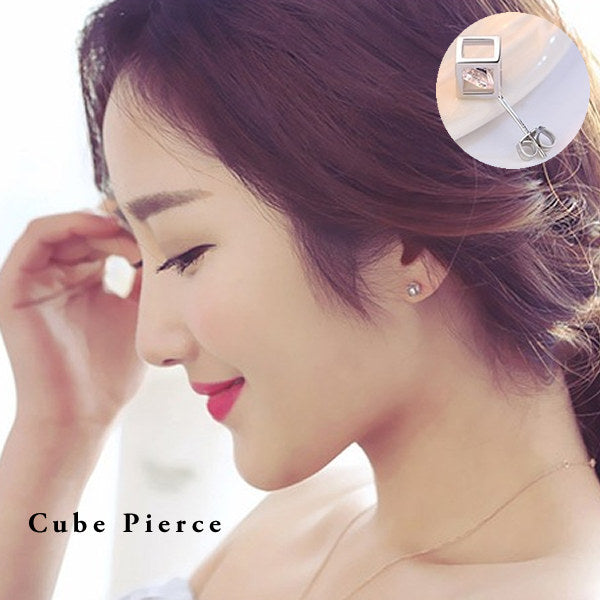ピアス レディース 超大粒 キューブ 一粒 ピアス レディース プラチナ仕上げ 誕生日 ギフト プレゼント ピアス レディース 超大粒 キューブ 一粒 ピアス レディース プラチナ仕上げ 誕生日 ギフト プレゼント