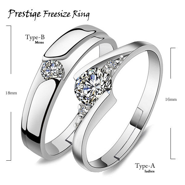 Ring for ladies, free size, single ring, platinum finish, birthday gift, present Ring for ladies, free size, single ring, platinum finish, birthday gift, present