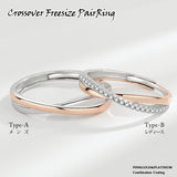 指輪 レディース サイズフリー クロスオーバー エタニティ リング プラチナ仕上げ ギフト プレゼント 指輪 レディース サイズフリー クロスオーバー エタニティ リング プラチナ仕上げ ギフト プレゼント