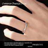 指輪 レディース サイズフリー クロスオーバー エタニティ リング プラチナ仕上げ ギフト プレゼント 指輪 レディース サイズフリー クロスオーバー エタニティ リング プラチナ仕上げ ギフト プレゼント