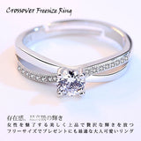 指輪 サイズフリー 一粒 クロスオーバー リング 指輪 プラチナ仕上げ レディース ギフト プレゼント 指輪 サイズフリー 一粒 クロスオーバー リング 指輪 プラチナ仕上げ レディース ギフト プレゼント