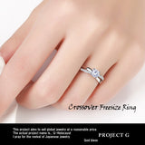 指輪 サイズフリー 一粒 クロスオーバー リング 指輪 プラチナ仕上げ レディース ギフト プレゼント 指輪 サイズフリー 一粒 クロスオーバー リング 指輪 プラチナ仕上げ レディース ギフト プレゼント