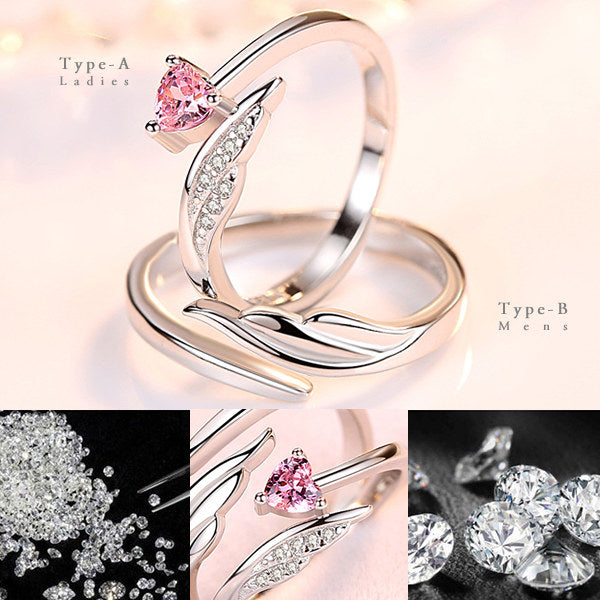 指輪 レディース サイズフリー リング ハート 一粒 エンジェル ペアリング 指輪 プラチナ仕上げ レディース メンズ ギフト プレゼント 指輪 レディース サイズフリー リング ハート 一粒 エンジェル ペアリング 指輪 プラチナ仕上げ レディース メンズ ギフト プレゼント