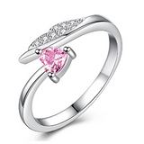 指輪 レディース サイズフリー リング ハート 一粒 エンジェル ペアリング 指輪 プラチナ仕上げ レディース メンズ ギフト プレゼント 指輪 レディース サイズフリー リング ハート 一粒 エンジェル ペアリング 指輪 プラチナ仕上げ レディース メンズ ギフト プレゼント