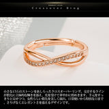 新商品 指輪 レディース サイズフリー リング クロスオーバー 指輪 ピンクゴールド プラチナ仕上げ 誕生日 ギフト プレゼント 新商品 指輪 レディース サイズフリー リング クロスオーバー 指輪 ピンクゴールド プラチナ仕上げ 誕生日 ギフト プレゼント